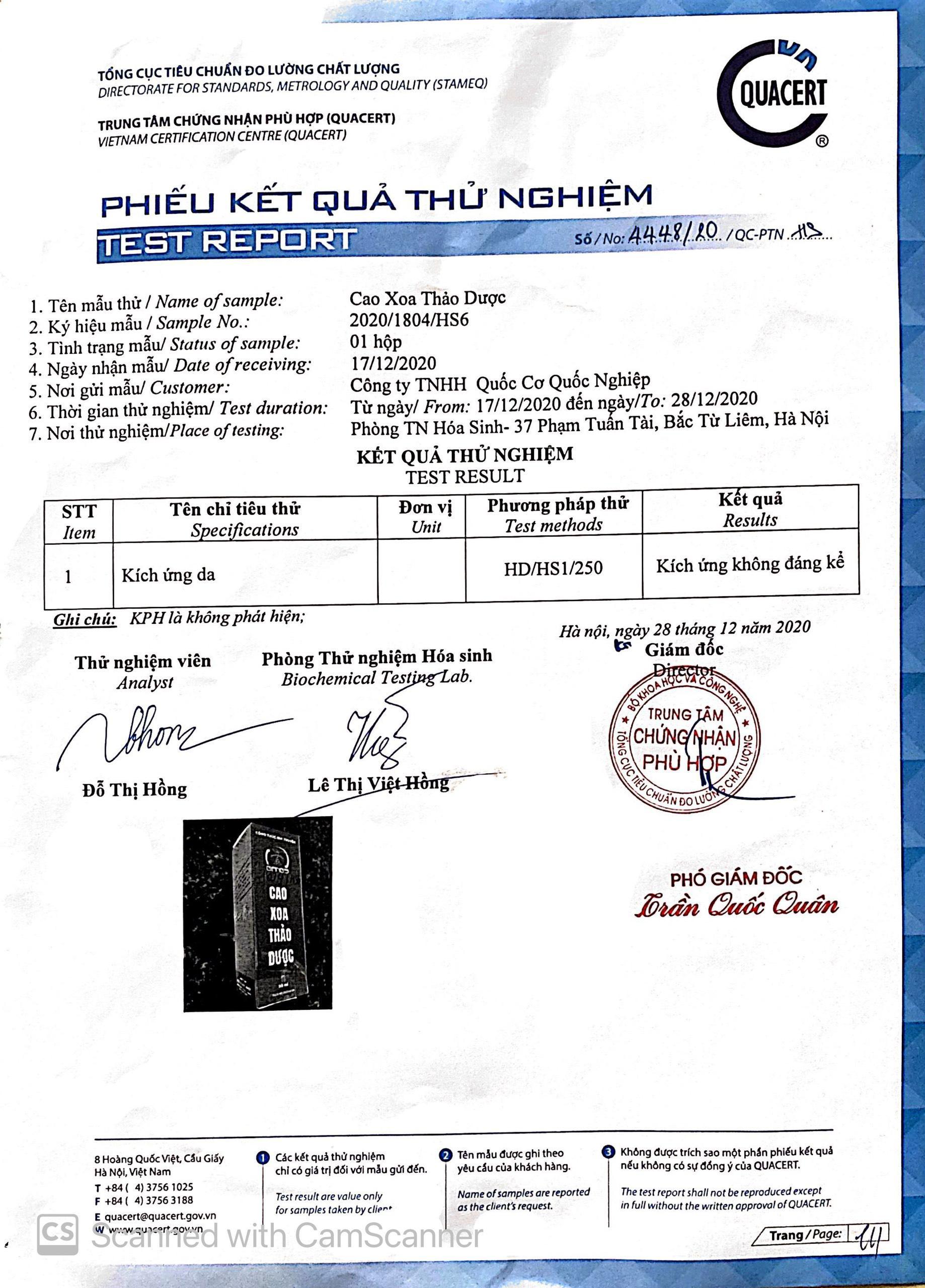 CAO XOA THẢO DƯỢC GIANG'S HIỆU QUẢ NHANH - HẤP THỤ TỐT 