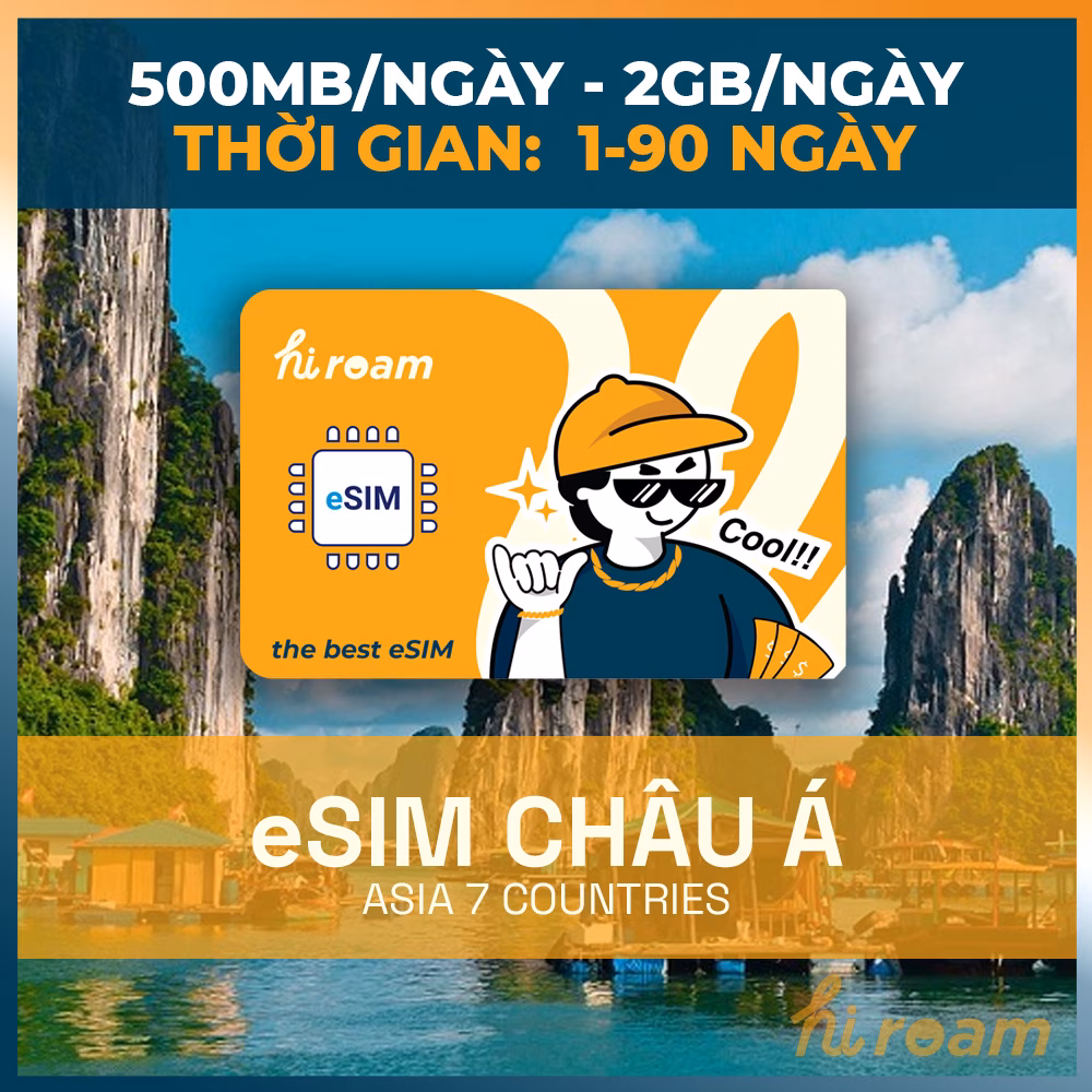eSIM 9 Nước Châu Á