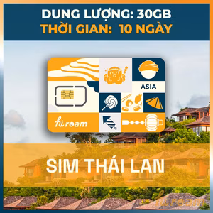SIM Thái Lan AIS 30GB - 10 DAY Unlimited 384kbps