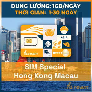 SIM Hong Kong Macao 1 GB/DAY Unlimited 5Mbps