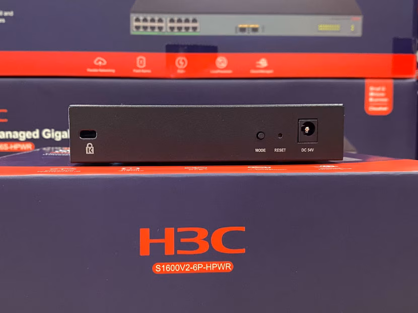 Switch PoE H3C Layer 2 6 Port Gigabit LS-1600V2-6P-HPWR-GL - PoE 73W, Hiệu Suất Mạnh Mẽ