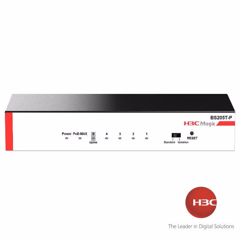 H3C Magic BS205T-P Switch 5 Cổng POE Gigabit - Hiệu Suất Cao, Cung Cấp Nguồn POE