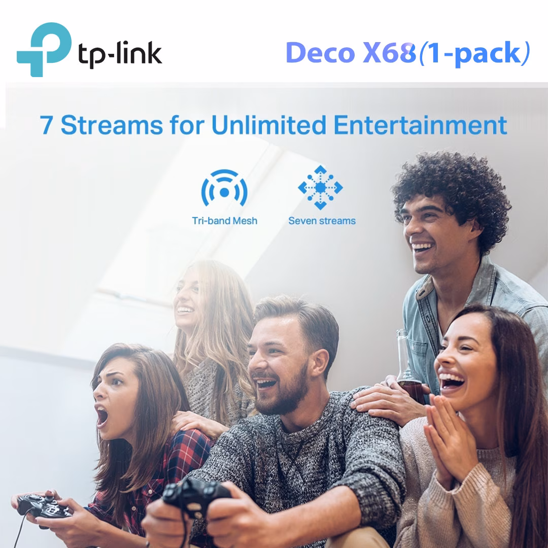 TP-Link Deco X68 Mesh WiFi 6 - Hệ Thống Tri-Band AX3600, AI-Driven Mesh
