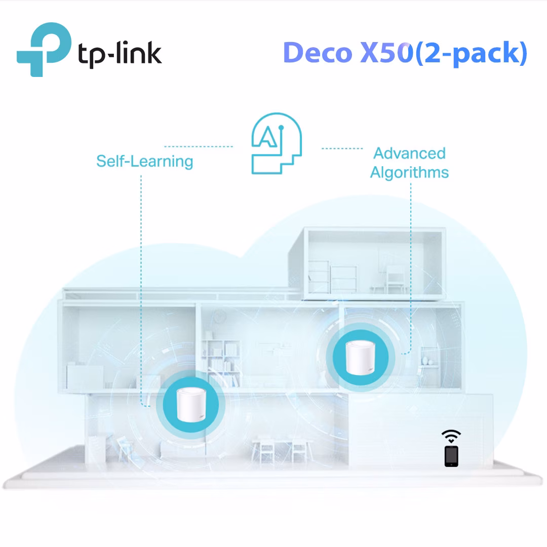 TP-Link Deco X50 Mesh WiFi 6 - Hệ Thống Dual-Band AX3000, AI-Driven Mesh, 3 pACK