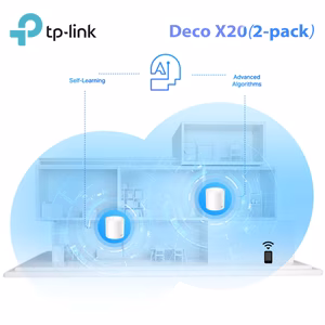 TP-Link Deco X20 Mesh WiFi 6 - Hệ Thống Dual-Band AX1800, AI-Driven Mesh, 2 Pack