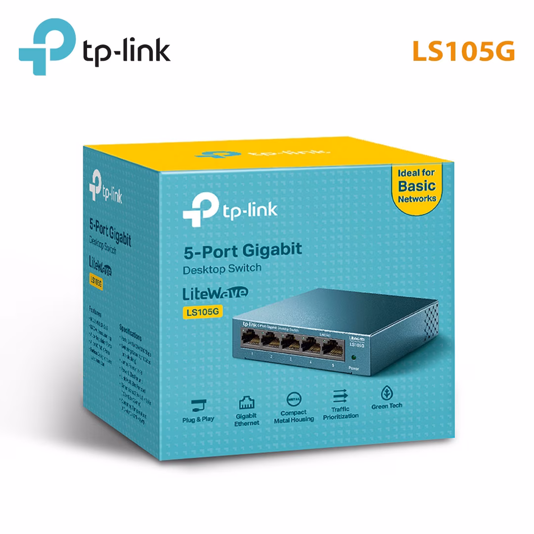 Switch TP-Link LS105G | 5 Cổng Gigabit Unmanaged, Kết Nối Nhanh Chóng