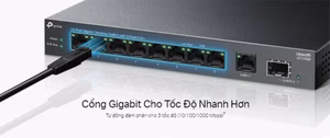 Switch 10 Cổng TP-Link Litewave LS1210GP | 8 Cổng PoE+, Công Suất 61W