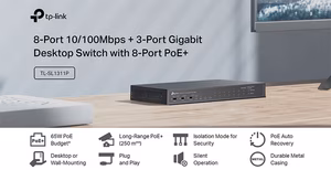Switch 11 Cổng TP-Link TL-SL1311P | 8 Cổng PoE+, Công Suất 65W
