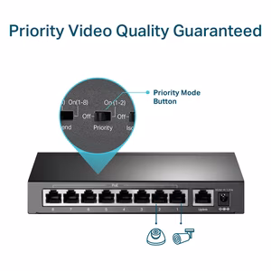 Switch TP-Link TL-SF1009P | 9 Cổng 10/100Mbps | 8 Cổng PoE | Vỏ Thép