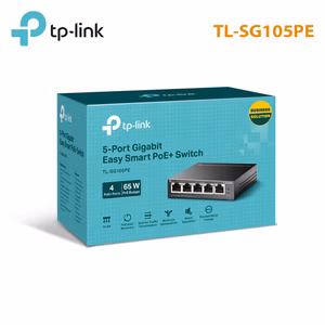 Switch TP-Link TL-SG105PE | 5 Cổng Gigabit | 4 Cổng PoE+ | Tổng Công Suất PoE 65W