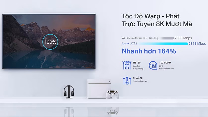 Archer AX73 - Router Wi-Fi 6 Băng Tần Kép AX5400 Hiệu Suất Cao