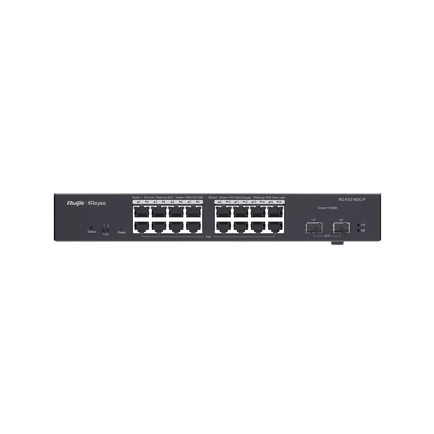 Switch 18 Cổng Gigabit PoE Cloud Managed Ruijie Reyee RG-ES218GC-P