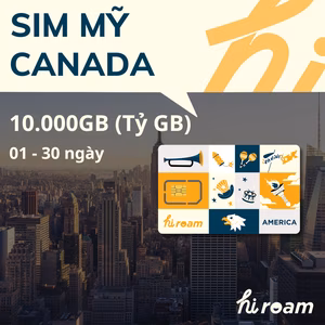 SIM 5G Mỹ & Canada Unlimited