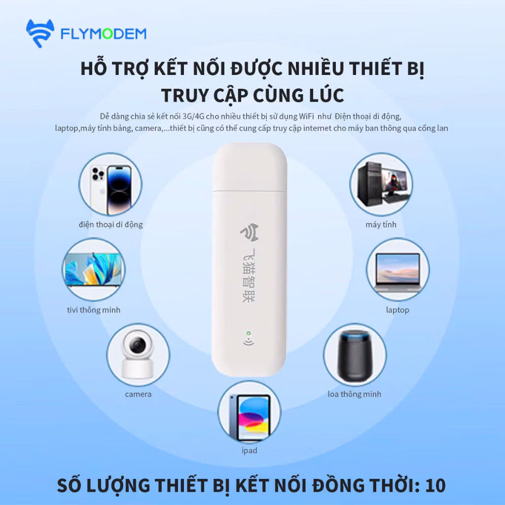 USB Phát Wifi 4G Fly Modem U3-  tốc độ 150Mbps