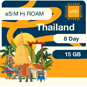 eSIM Thái Lan AIS 15GB - 8 Ngày không giới hạn 384kbps
