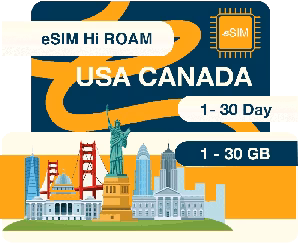 eSIM du lịch Canada và Mỹ - Gói Cố Định