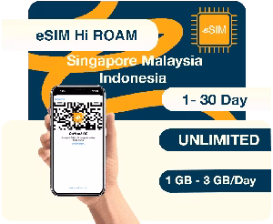 eSIM du lịch Singapore, Malaysia, Indonesia