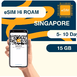 eSIM 5G Singapore 15GB, Unlimited 256kbps