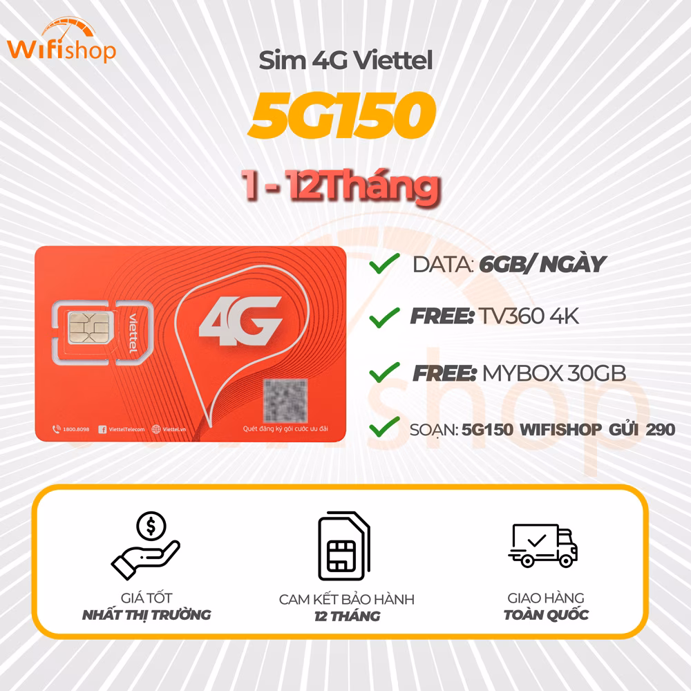 Sim 4G Viettel MXH100 1GB/Ngày, Miễn phí YouTube, Facebook, Tiktok, Messenger