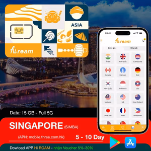 SIM Singapore 15GB, Unlimited 256kbps
