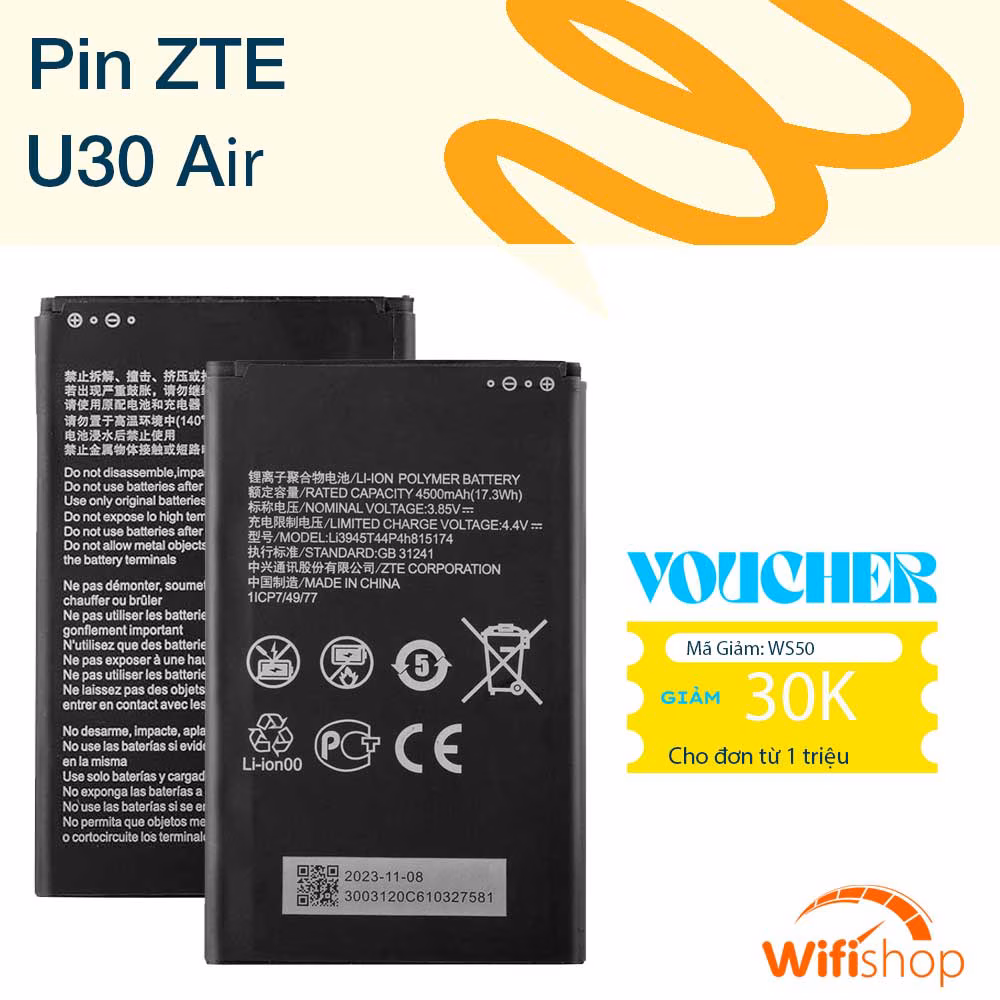 Pin Thay Thế ZTE U30 Air