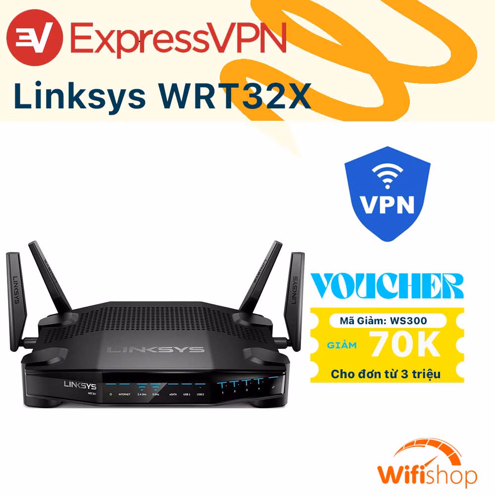 Bộ Phát Wifi Linksys WRT32X AC3200 - Wifi VPN