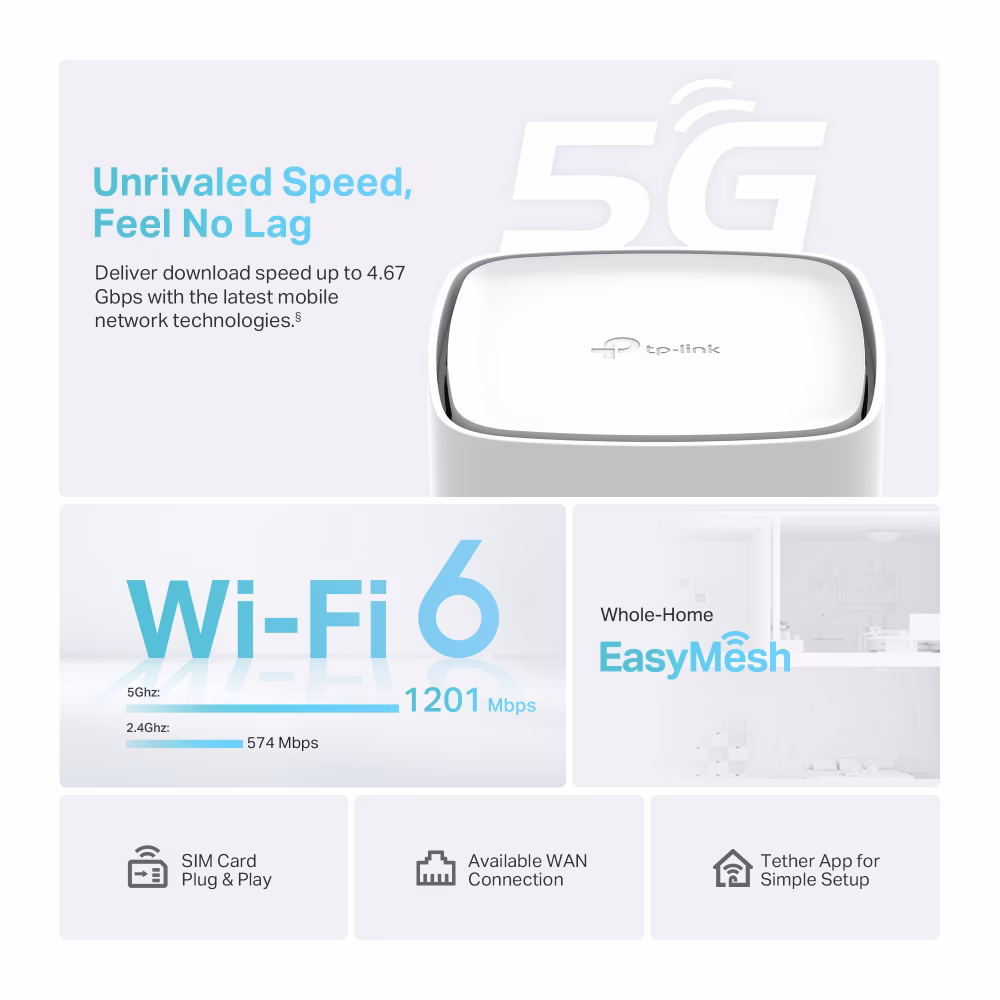 Bộ Phát Wifi 5G TPLink Archer NX200 AX1800 WiFi Gigabit Băng Tần Kép