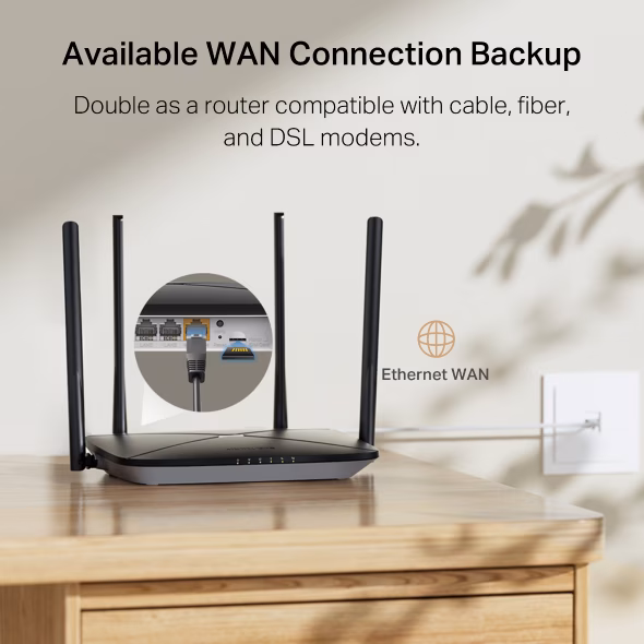 Bộ Phát Wifi 4G Mercusys BM115 tốc độ 300Mbps kết nối 32 thiết bị