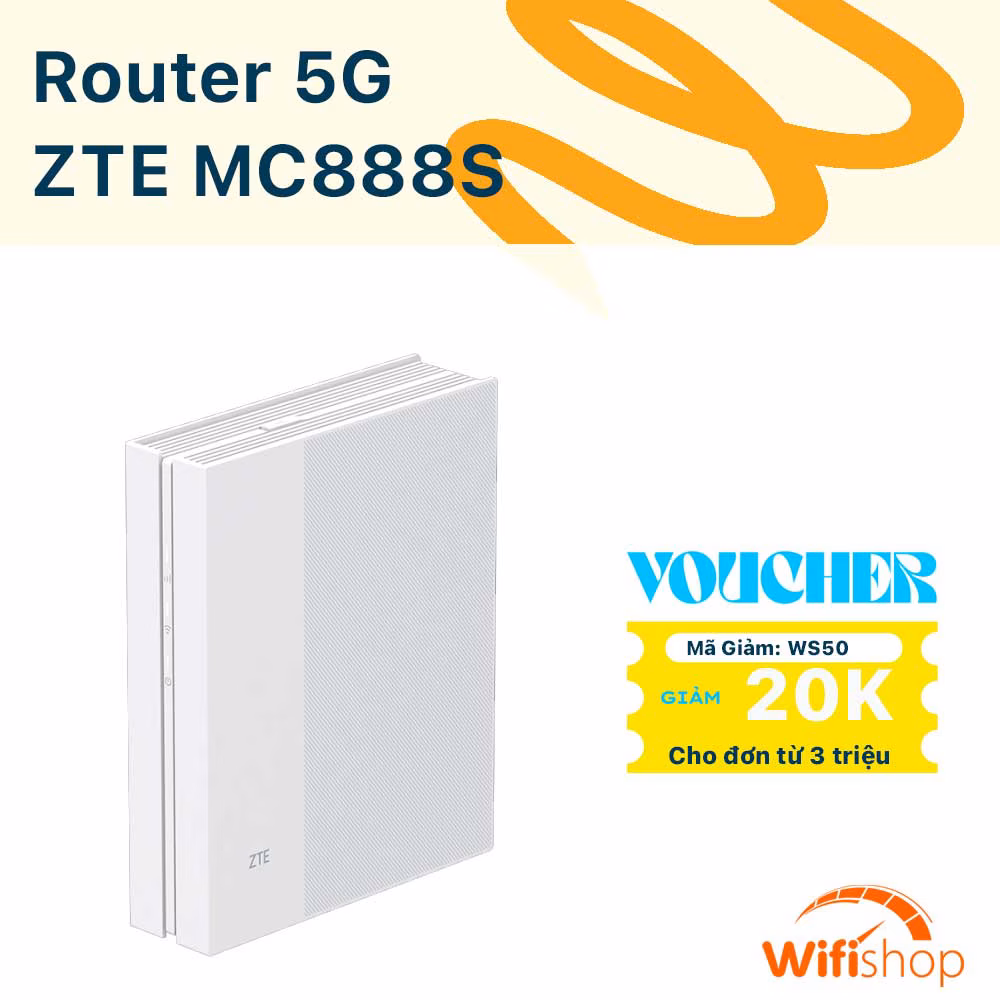 Bộ Phát Wifi6 5G ZTE MC888s Tốc Độ 3000Mbps Kết Nối 128 Máy