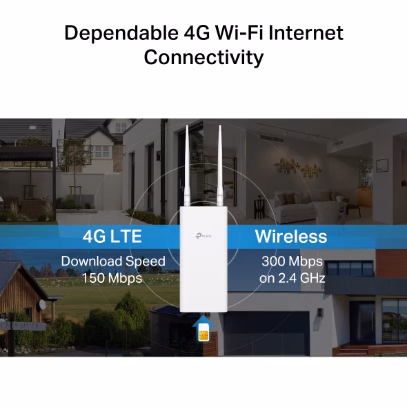 Bộ Phát WiFi Ngoài Trời 4G TPLINK TL-MR100 Outdoor Tốc Độ 300Mbps