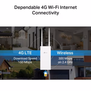 Bộ Phát WiFi Ngoài Trời 4G Tốc Độ 300 Mbps - TPLINK TL-MR100 Outdoor